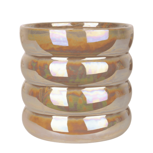 Dekotopf 'Glow' – Beige – Ø 12 cm