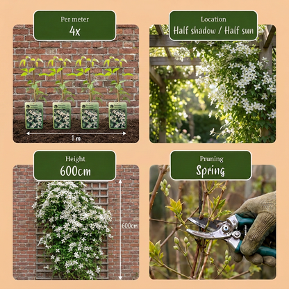 Bergwaldrebe 'Wilsonii' – Clematis montana – Weiß – Topf Ø9cm – Ansicht 5