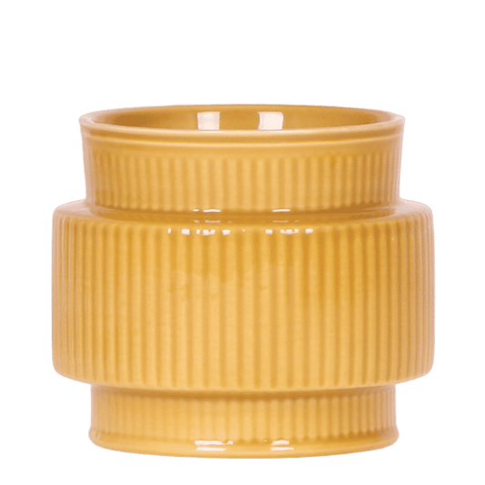 Übertopf 'Allure' – Senfgelb – Ø9cm