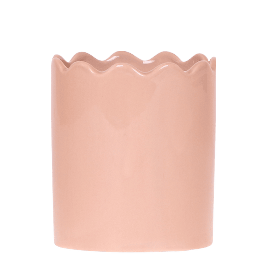 Kolibri Home Curve Übertopf – Altrosa – Ø9cm