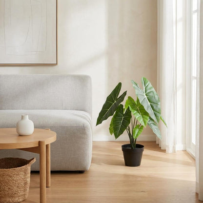 Alocasia Polly Kunstpflanze 40cm – Dekorative Elefantenohr Deko Pflanze – Pflegefreie Zimmerpflanze für Wohnzimmer Büro & Fensterbank - Oasis of Life