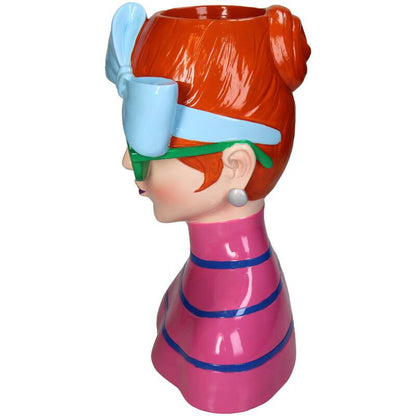 Vase Fashion Lady 'Larissa' – 30 cm – Polyresin – Modedesign – Dekorative Kunstvase für Wohnzimmer, Tisch & Fensterbank 