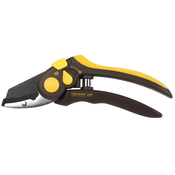 Gartenschere 205mm – Amboss-Astschere für trockenes Holz – Schneidet bis Ø18mm – Antihaft-Klinge mit Teflonbeschichtung – Softgrip 