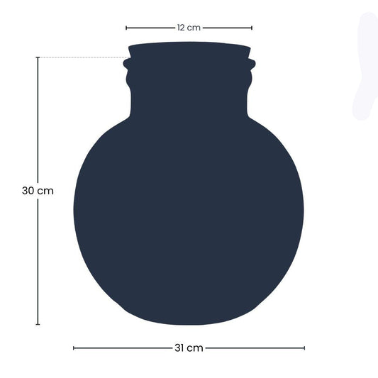 Terrarium fles met kurk - Bolder Bob - Ø 30 cm ↑ 31 cm - Zonder LED-kurk 