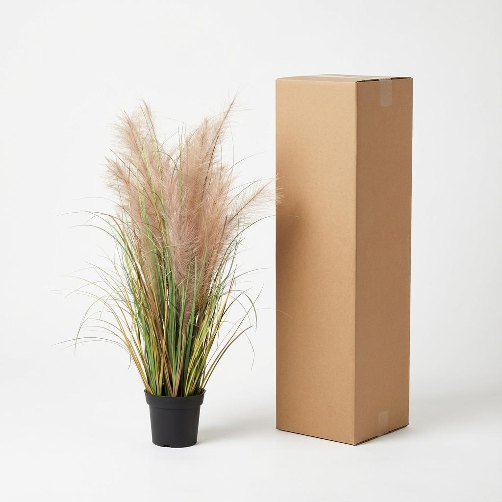Schilfrohr Kunstpflanze 95cm – Dekorative Reetgras Deko Pflanze – Pflegefreie Kunstpflanze für Wohnzimmer Büro & Balkonüberdachung - Oasis of Life