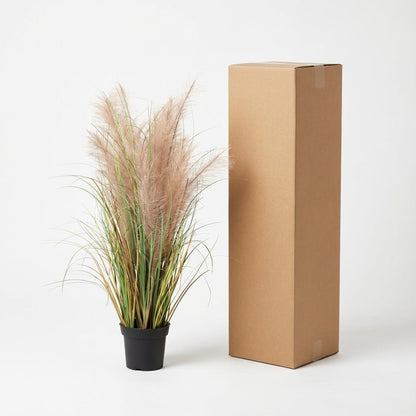 Schilfrohr Kunstpflanze 95cm – Dekorative Reetgras Deko Pflanze – Pflegefreie Kunstpflanze für Wohnzimmer Büro & Balkonüberdachung - Oasis of Life