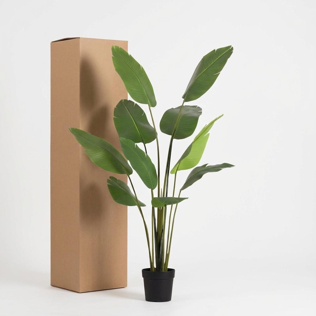 Strelitzia Nicolai Kunstpflanze 180cm – Große Paradiesvogelblume Deko Pflanze – Pflegefreie Zimmerpflanze für Wohnzimmer Büro & Empfangsbereich - Oasis of Life