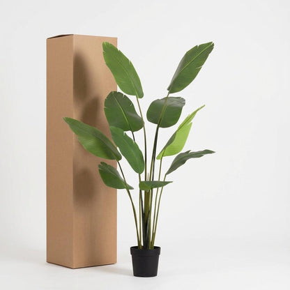Strelitzia Nicolai Kunstpflanze 180cm – Große Paradiesvogelblume Deko Pflanze – Pflegefreie Zimmerpflanze für Wohnzimmer Büro & Empfangsbereich - Oasis of Life