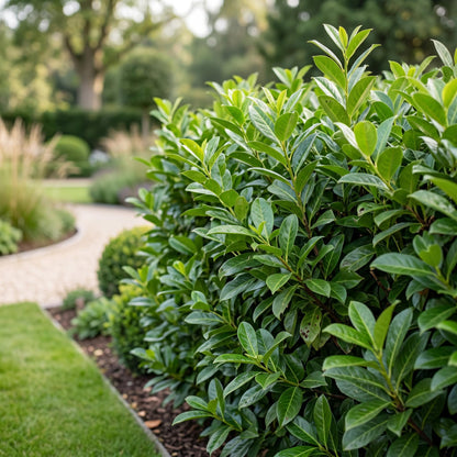 Kirschlorbeer 'Novita' – Prunus laurocerasus 'Novita' – 16 Heckenpflanzen – Topf Ø9cm – Höhe 25-35cm – Ansicht 5