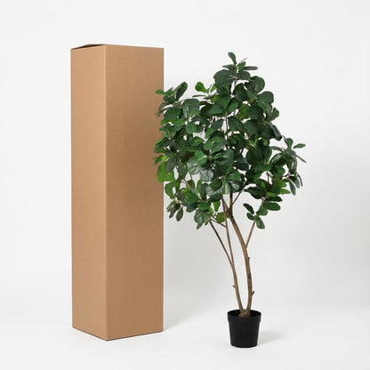 Ficus Lyrata Tree Kunstpflanze 180cm – Große Geigenfeige Deko Baum – Pflegefreie Zimmerpflanze für Wohnzimmer Büro & Empfangsbereich - Oasis of Life