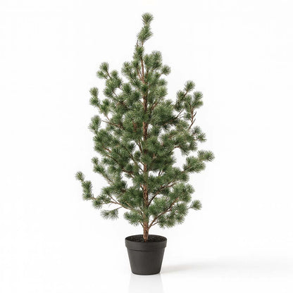 Zeder-Kiefer 120cm – Künstliche Pflanze – Realistische Kiefern- & Zedernoptik – Immergrün & pflegeleicht – Winter- & Weihnachtsdeko für Zuhause 
