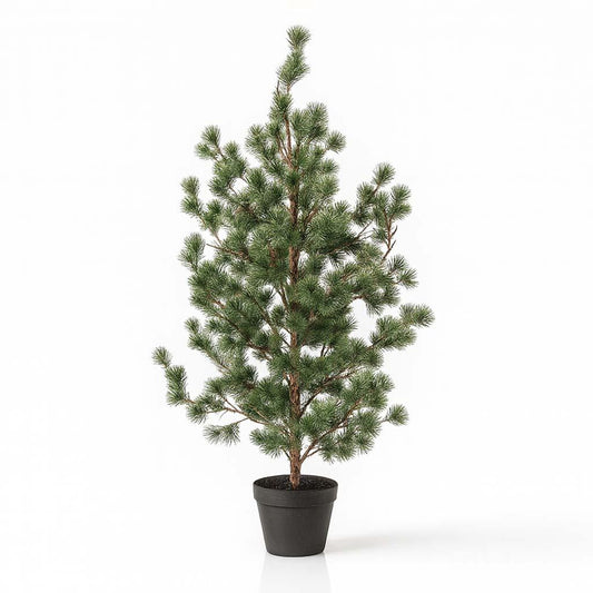 Zeder-Kiefer 120cm – Künstliche Pflanze – Realistische Kiefern- & Zedernoptik – Immergrün & pflegeleicht – Winter- & Weihnachtsdeko für Zuhause 