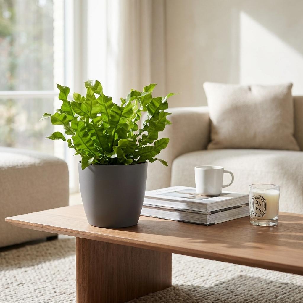 Krauser Wellenfarn 'Crispy Wave' – Asplenium nidus 'Crispy Wave' – 2 Pflanzen – Topf Ø12cm – Höhe 30cm – Ansicht 3