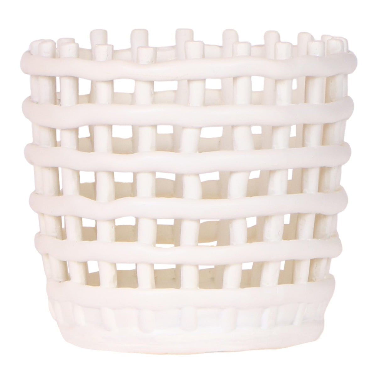 Mesh Ziertopf Ø12cm – Moderner Pflanztopf mit Strukturdesign – Dekorativer Übertopf für Zimmerpflanzen Kräuter & Sukkulenten - Oasis of Life