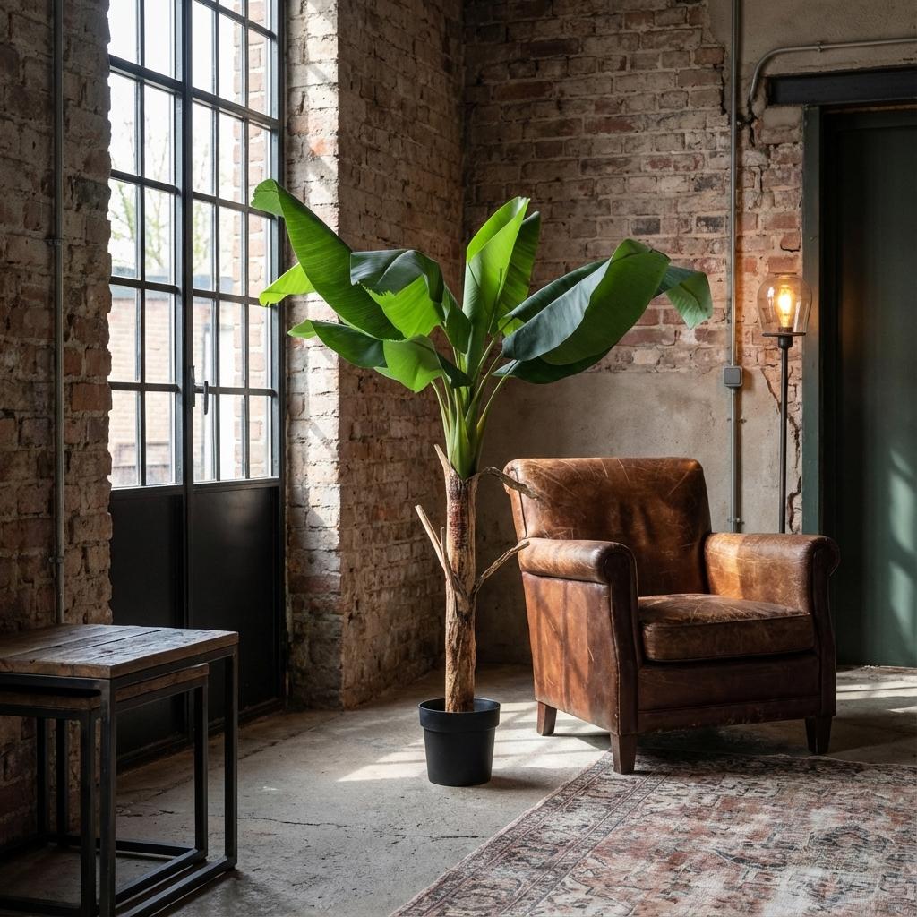 Bananenpflanze Musa Kunstpflanze 150cm – Tropische Deko Pflanze – Pflegefreie Kunstpalme für Wohnzimmer Büro & Empfangsbereich - Oasis of Life