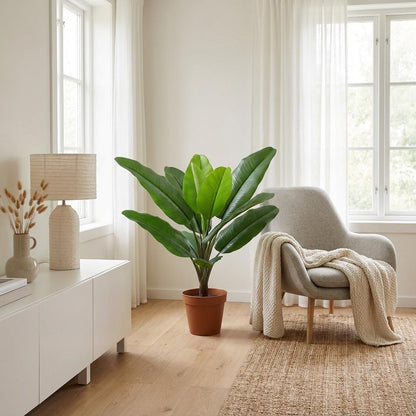 Philodendron Jungle King Kunstpflanze 45cm – Tropische Deko Pflanze – Pflegefreie Zimmerpflanze für Wohnzimmer Büro & Fensterbank - Oasis of Life