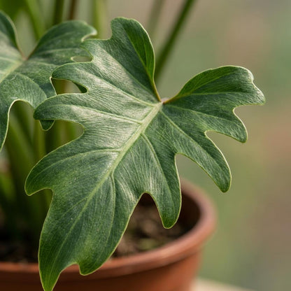Green boutiQ - Zimmerpflanze - Philodendron - Philodendron Xanadu - Grün - Pflegeleicht - 1 Pflanze - Topf 19cm - Höhe 60cm 
