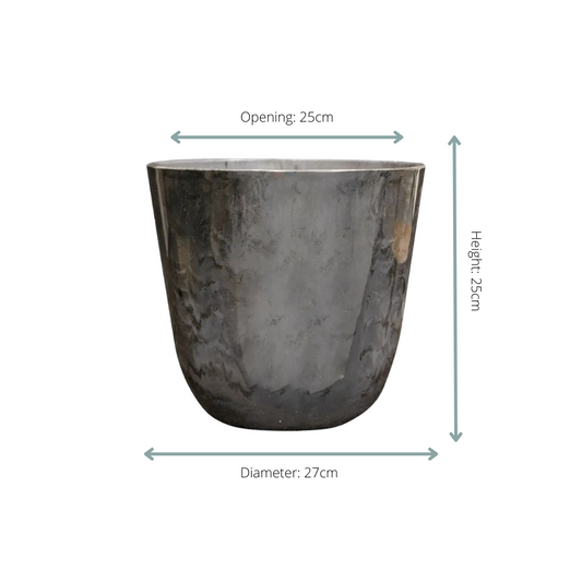Pot Palermo marble grijs - D27 x H25 