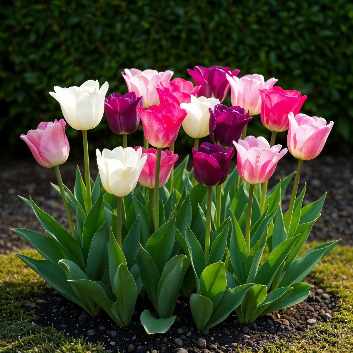 GreenboutiQ - Blumenzwiebeln - Tulp Pastel mix - Verschiedene Farben - 12 Stück - Zwiebelgröße 11/12 - XXL Pack 