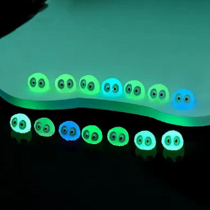 Glow in the Dark Mini-Figuren – 14er-Set – Mehrfarbig – Höhe 1 cm – Leuchtende Deko für Terrarium, Pflanzen & Regal 