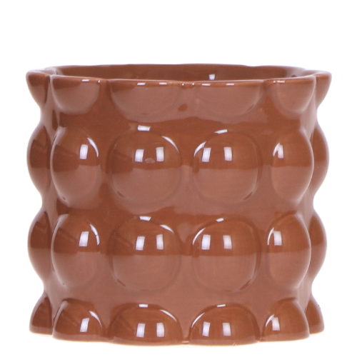 Kolibri Home | Cotton Shine Übertopf - Brown - Ø12cm 