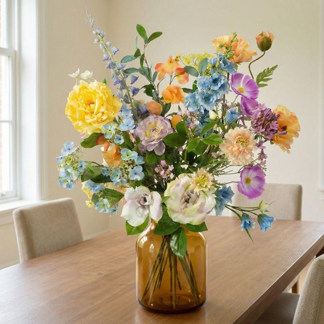 Kunstblumenstrauß - Soft Spring Deluxe - Real Touch - 18 Stiele - ↑ 85 cm 