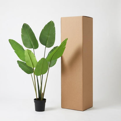 Strelitzia Nicolai Kunstpflanze 155cm – Paradiesvogelblume Deko Pflanze – Pflegefreie Zimmerpflanze für Wohnzimmer Büro & Empfangsbereich - Oasis of Life