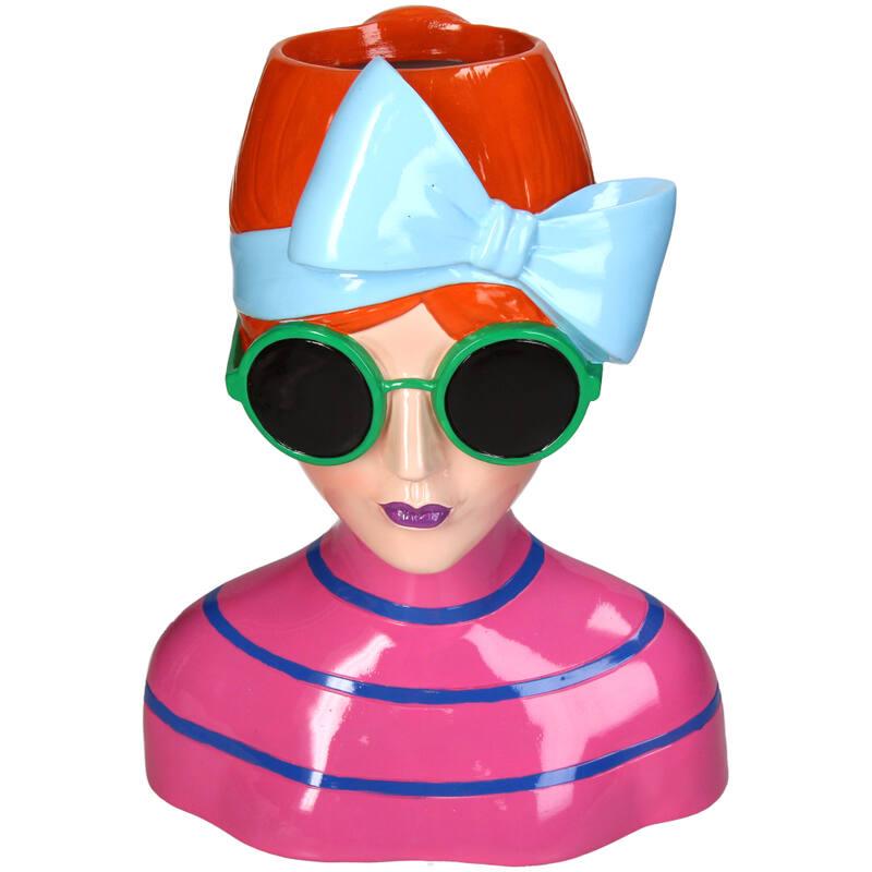 Vase Fashion Lady 'Larissa' – 30 cm – Polyresin – Modedesign – Dekorative Kunstvase für Wohnzimmer, Tisch & Fensterbank 
