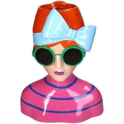 Vase Fashion Lady 'Larissa' – 30 cm – Polyresin – Modedesign – Dekorative Kunstvase für Wohnzimmer, Tisch & Fensterbank 