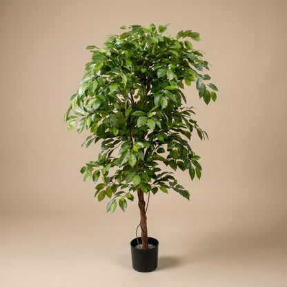 Ficus Deluxe Vine Kunstbaum – 140cm – Realistische Kunstpflanze für Innenräume – Pflegefreier künstlicher Baum mit dichtem Blattwerk – Ideal für Wohnzimmer & Büro - Oasis of Life