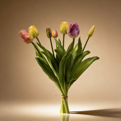 Tulpenstrauß Sanfter Frühling Real Touch Kunsttulpen
