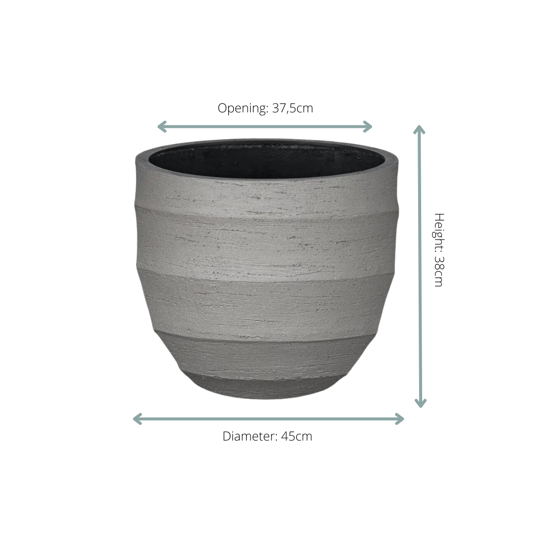 Pot Bordo New Egg Grey- D45 x H38 