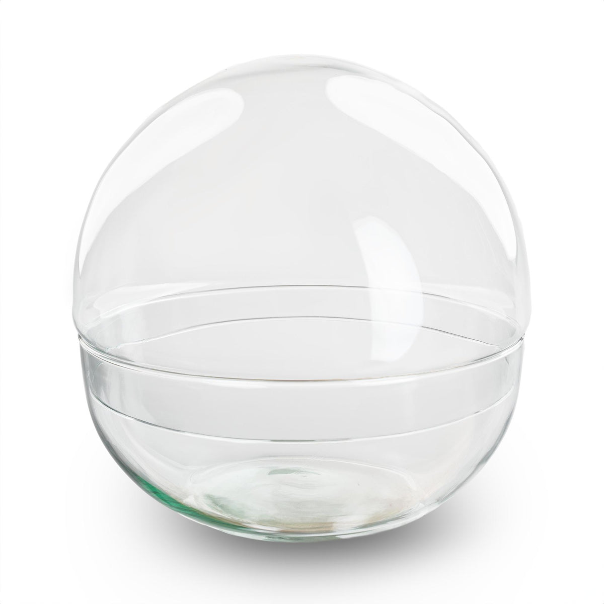 Terrarium-Glaskuppel „Dome“ – zweiteilig – Ø20cm ↕20cm – Runde Glasflasche aus Recyclingglas – Ideal für DIY-Pflanzenterrarien & Mini-Ökosysteme – ca. 4 Liter Volumen 