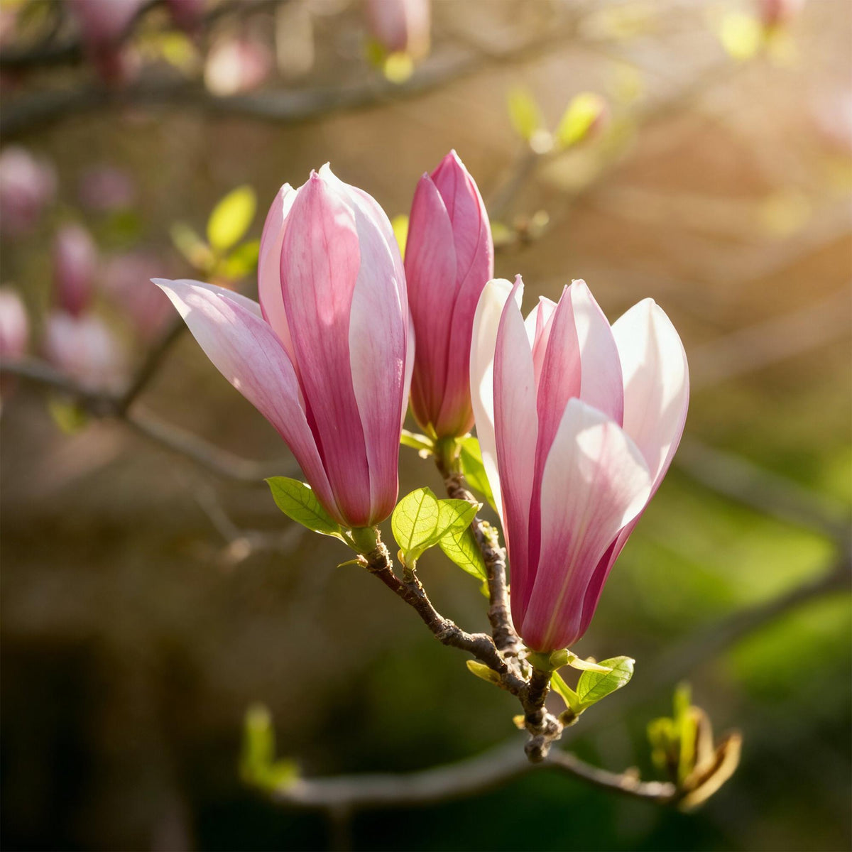 GreenboutiQ - Gartenpflanze - Magnolia Ricki - Blüte Rot - 1 Pflanze - Laubabwerfend - Wenig Pflege - Topf 12cm Höhe 30cm 