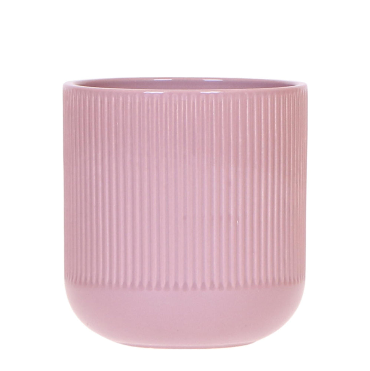 Flare Dekotopf – Ø9 cm – Lila Retro-Blumentopf im 70er Jahre Stil – Strukturierte Oberfläche – Pflanzgefäß aus Keramik – Indoor-Ziertopf 