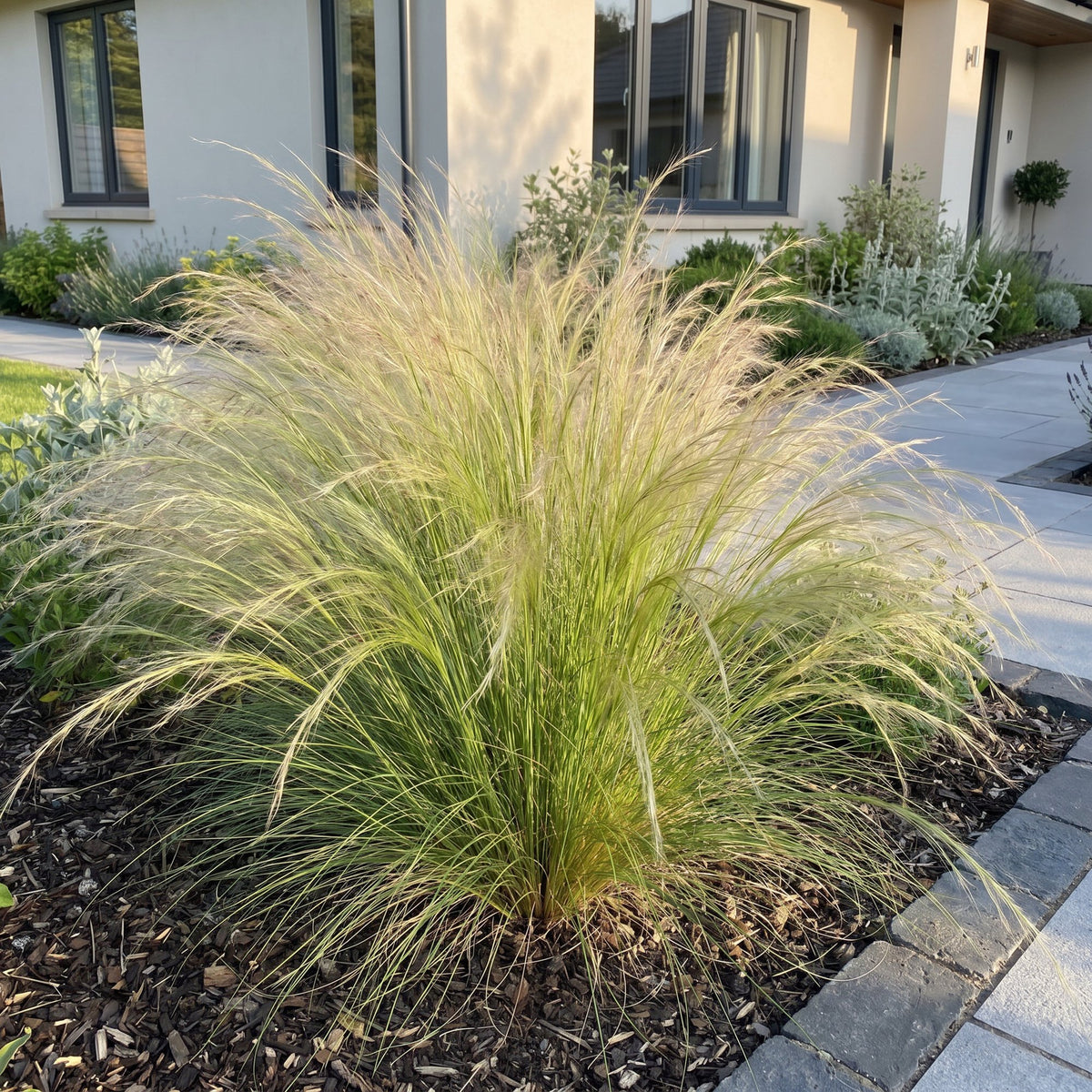 Federgras 'Ponytails' – Stipa tenuissima 'Ponytails' – 6 Pflanzen – Topf Ø11cm – Staude für Garten & Balkon – Ansicht 6