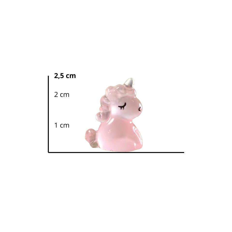 Glow in the Dark Einhörner – 6er Set – Bunte Mini-Einhörner 2,5cm – Leuchtend im Dunkeln – Für Terrarium, Pflanzenecke & Schreibtisch-Deko 