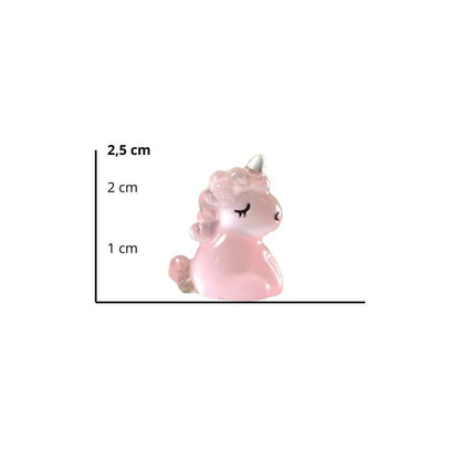 Glow in the Dark Einhörner – 6er Set – Bunte Mini-Einhörner 2,5cm – Leuchtend im Dunkeln – Für Terrarium, Pflanzenecke & Schreibtisch-Deko 