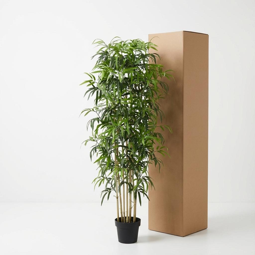 Künstlicher Bambus 150cm – Bambus Kunstpflanze im Topf – Pflegefreie Deko Pflanze für Wohnzimmer Büro & Empfangsbereich - Oasis of Life