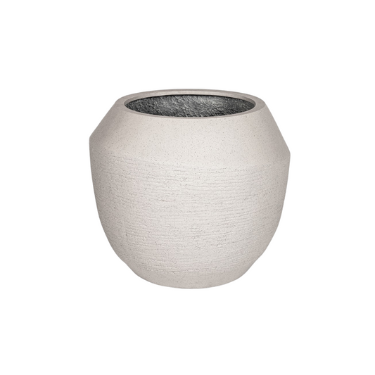 Topf Ruvido Sand – Großer Pflanzkübel Ø54 x H47cm – Rustikales, sandfarbenes Design – Wetterfeste Keramik – Ideal für große Pflanzen innen & außen 