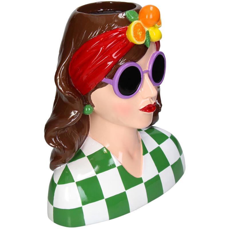 Vase Fashion Lady 'Yentl' 29 cm – Polyresin-Dekovase in Modedesign – Stilvolles Kunstobjekt & Blumenvase für modernes Interieur 
