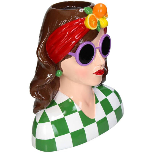 Vase Fashion Lady 'Yentl' 29 cm – Polyresin-Dekovase in Modedesign – Stilvolles Kunstobjekt & Blumenvase für modernes Interieur 