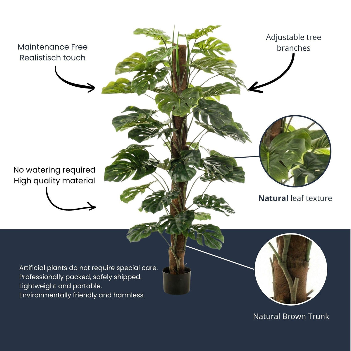 Monstera Kunstpflanze auf Ständer