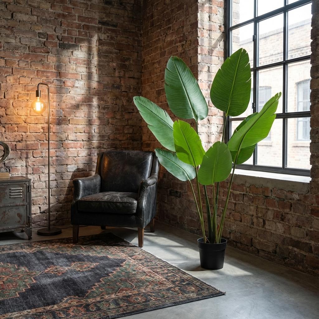 Strelitzia Nicolai Kunstpflanze 155cm – Paradiesvogelblume Deko Pflanze – Pflegefreie Zimmerpflanze für Wohnzimmer Büro & Empfangsbereich - Oasis of Life