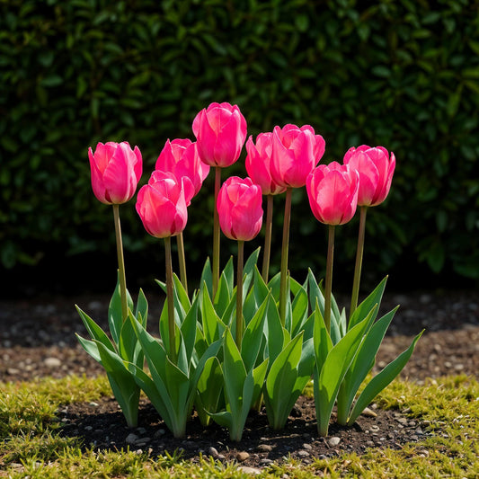 GreenboutiQ - Blumenzwiebeln - Tulp Triumph Pink - Farbe Rosa - 15 Stück - Zwiebelgröße 11/12 - XXL Pack 