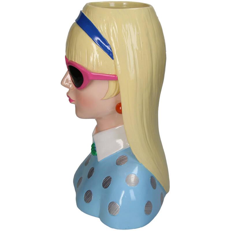 Vase Fashion Lady 'Lyana' 29 cm – Polyresin-Dekovase in Modedesign – Stilvolles Kunstobjekt & Blumenvase für modernes Interieur 