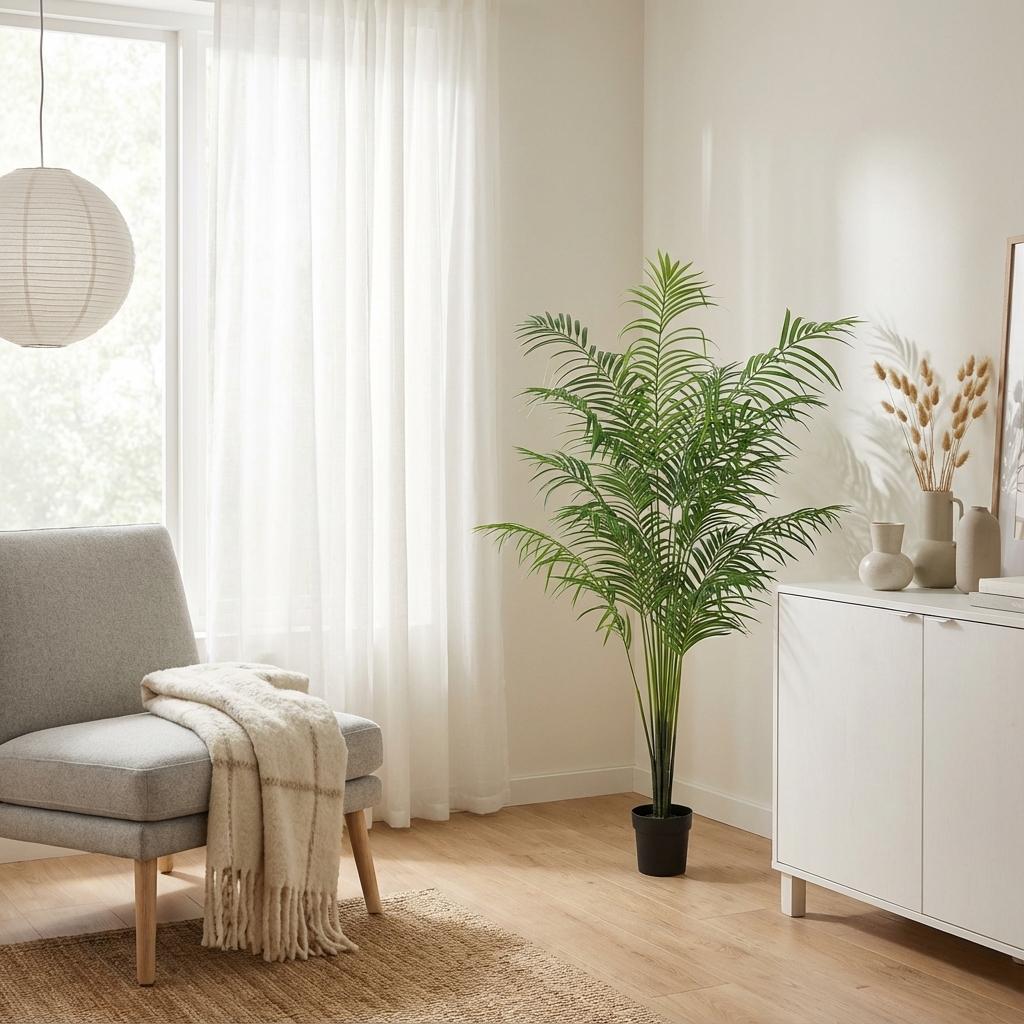 Kentia Palme Kunstpflanze 170cm – Große Kunstpalme Deko Pflanze – Pflegefreie Zimmerpflanze für Wohnzimmer Büro & Empfangsbereich - Oasis of Life