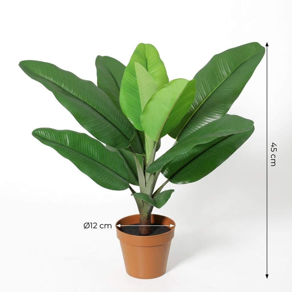 Philodendron Jungle King Kunstpflanze 45cm – Tropische Deko Pflanze – Pflegefreie Zimmerpflanze für Wohnzimmer Büro & Fensterbank - Oasis of Life