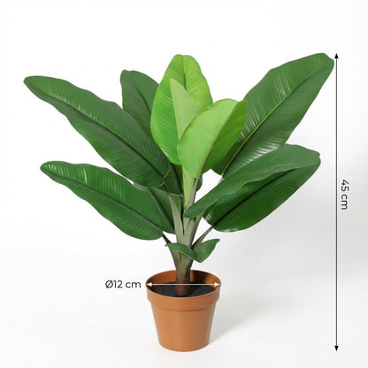 Philodendron Jungle King Kunstpflanze 45cm – Tropische Deko Pflanze – Pflegefreie Zimmerpflanze für Wohnzimmer Büro & Fensterbank - Oasis of Life