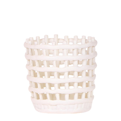 Mesh Ziertopf Ø9cm – Moderner Pflanztopf mit Strukturdesign – Dekorativer Übertopf für Zimmerpflanzen & Kräuter - Oasis of Life